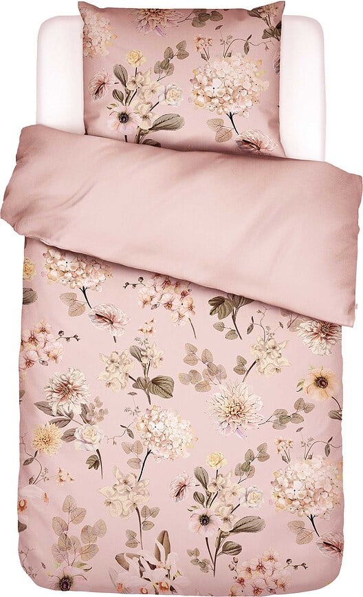 Funda Nórdica Noe 135x200 cm, rosa, con funda de almohada 80x80 cm, cierre de cremallera