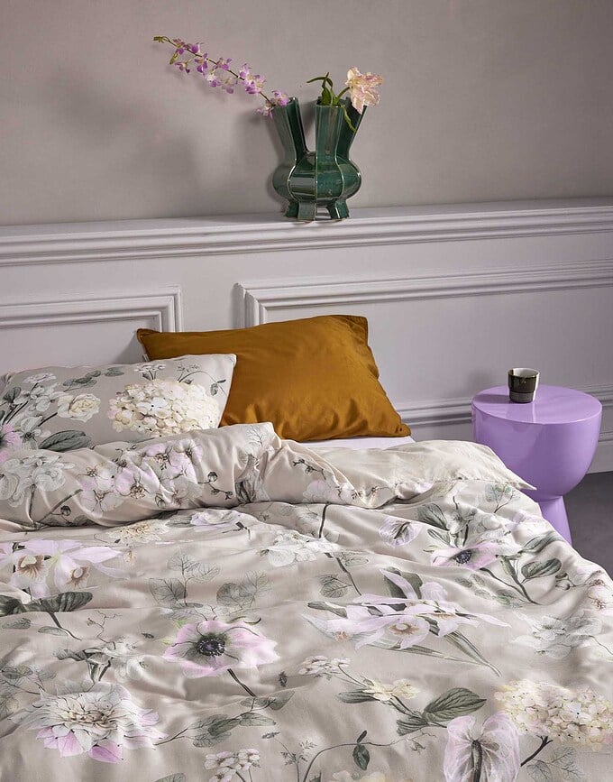 Funda Nórdica Noe, 155 x 220 cm, beige, con cierre de cremallera, funda de almohada 80 x 80 cm