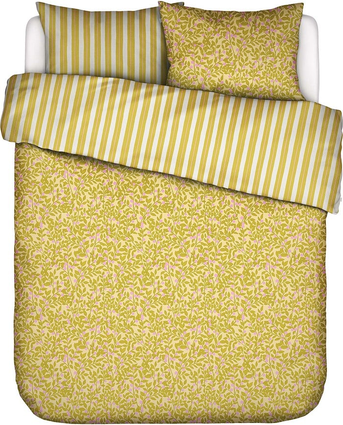 Funda Nórdica Petite Berry Special, 200 x 220 cm, amarilla, cierre de solapa, 2 fundas de almohada 60 x 70 cm