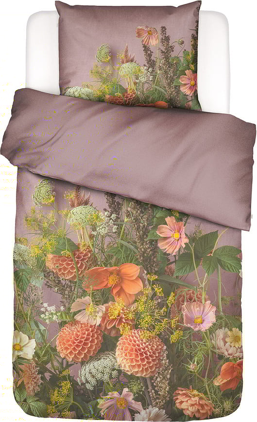 Funda Nórdica Phaea, 155 x 220 cm, rosa empolvado, con funda de almohada 80 x 80 cm, cierre de cremallera