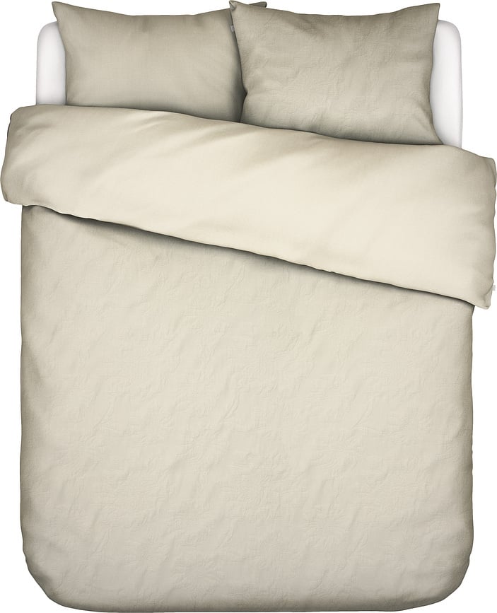 Funda Nórdica Philippine, 260 x 220 cm, vainilla, cierre con solapa, con 2 fundas de almohada 60 x 70 cm