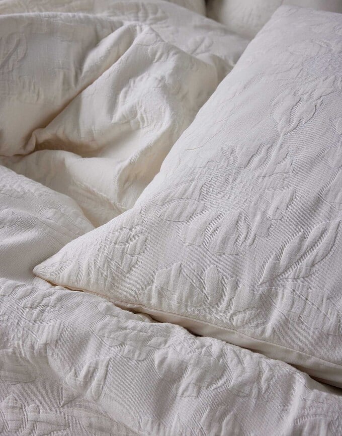 Funda Nórdica Philippine, 140 x 220 cm, vainilla, con funda de almohada 60 x 70 cm, cierre de solapa