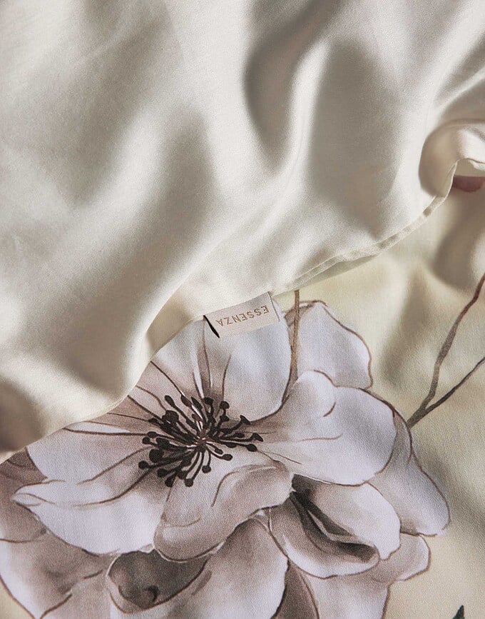 Funda Nórdica Romee, 135 x 200 cm, color vainilla, con funda de almohada 80 x 80 cm, cierre de cremallera