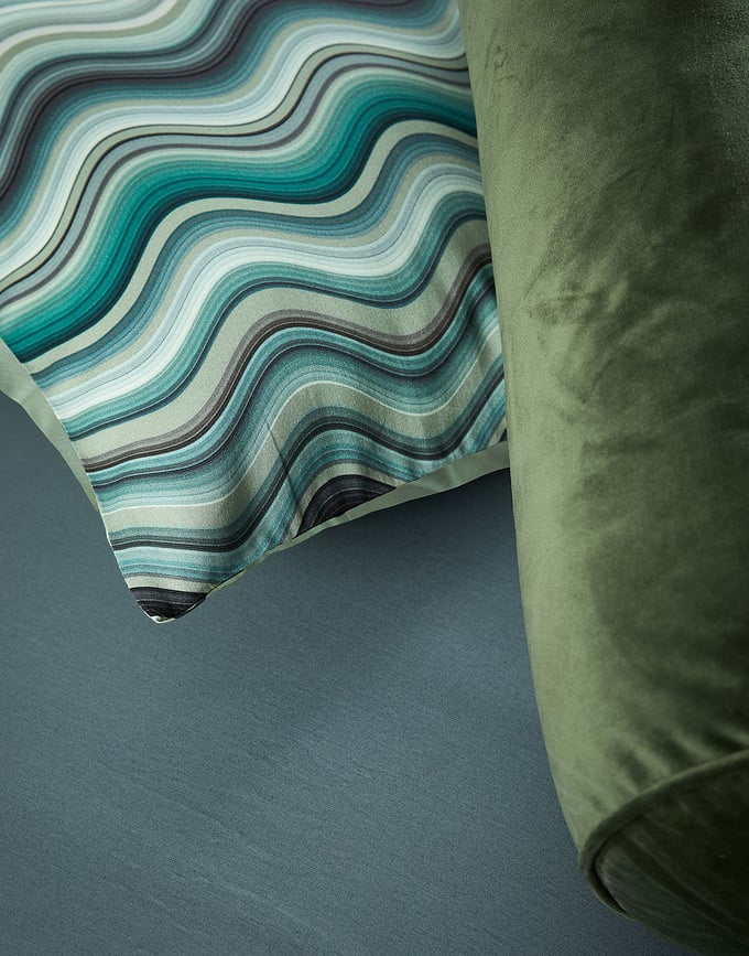 Funda Nórdica Sol, 260 x 220 cm, verde, con 2 fundas de almohada 60 x 70 cm, cierre solapa