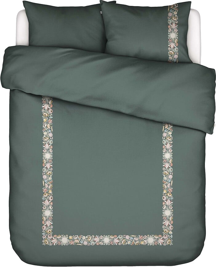 Funda Nórdica Veroniq, 240 x 220 cm, verde, cierre solapa, incluye 2 fundas de almohada 60 x 70 cm, Set de 3 piezas
