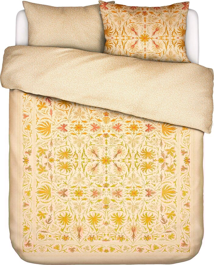 Funda Nórdica Vicia 200 x 200 cm, amarilla, con cierre de cremallera, incluye 2 fundas de almohada 80 x 80 cm