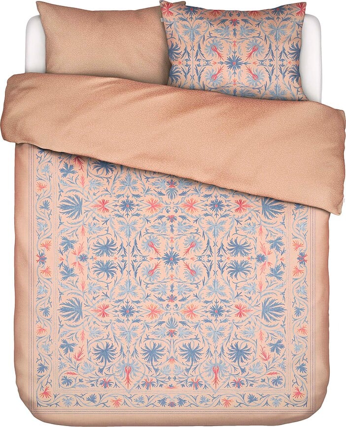 Funda Nórdica Vicia, 200 x 200 cm, rosa, cierre de cremallera, con 2 fundas de almohada 80 x 80 cm