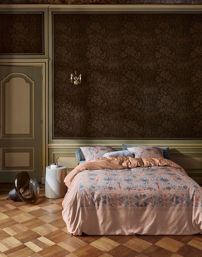 Funda Nórdica Vicia, 200 x 200 cm, rosa, cierre de cremallera, con 2 fundas de almohada 80 x 80 cm