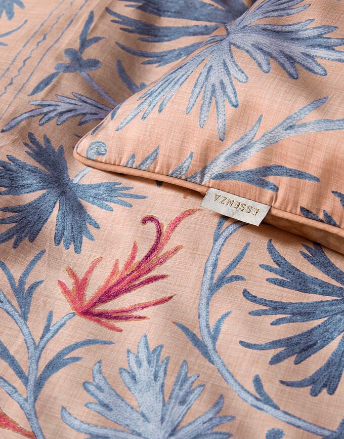 Funda Nórdica Vicia, 200 x 200 cm, rosa, cierre de cremallera, con 2 fundas de almohada 80 x 80 cm