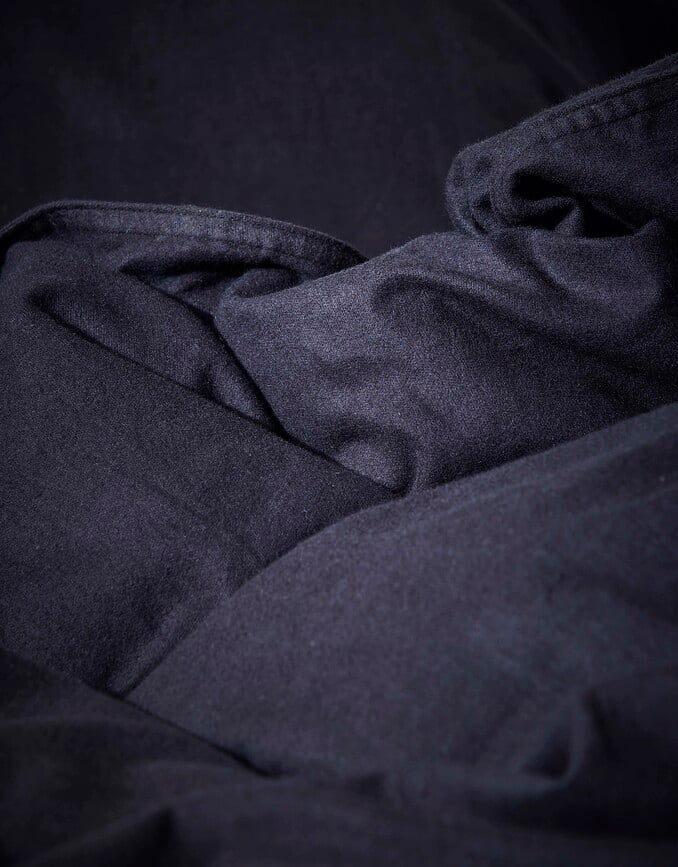 Funda Nórdica Zeva, 140 x 220 cm, azul marino oscuro, con funda de almohada 60 x 70 cm, cierre de solapa