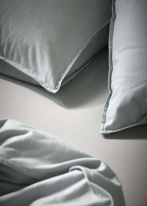 Juego de Funda Nórdica Zeva, 155 x 220 cm, menta, con funda de almohada 80 x 80 cm, cierre de cremallera