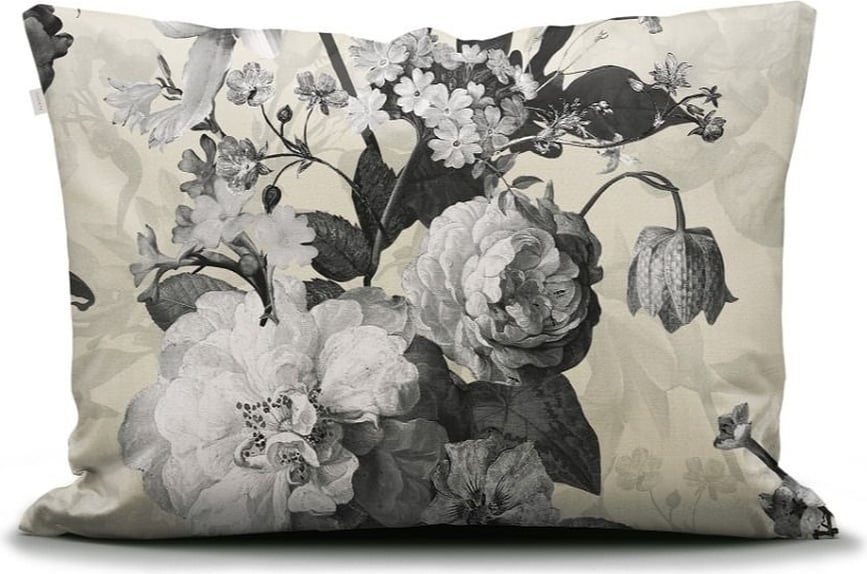 Fundas de almohada Floor, 70 x 80 cm, crema y negro, Pack de 2