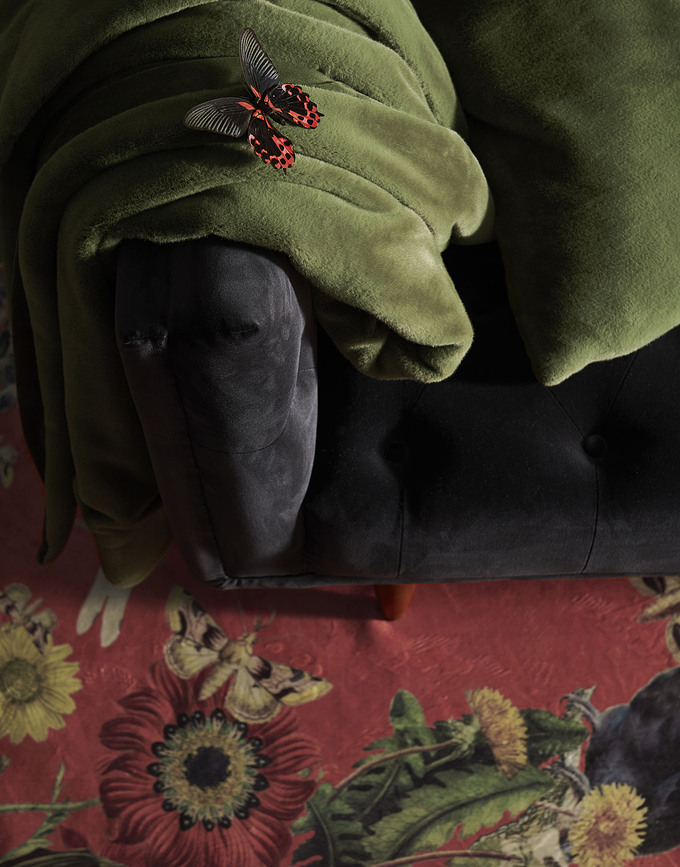 Furry Coussin, gris-bleu