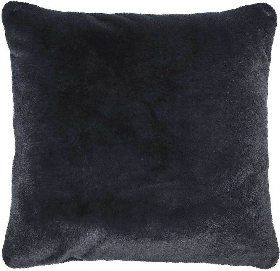 Dekokissen Furry Kissen Dunkel Marineblau