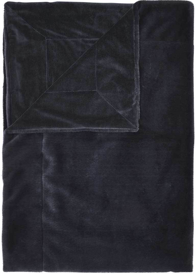 Furry Kunstfell-Decke 150 x 200 cm dunkel marineblau
