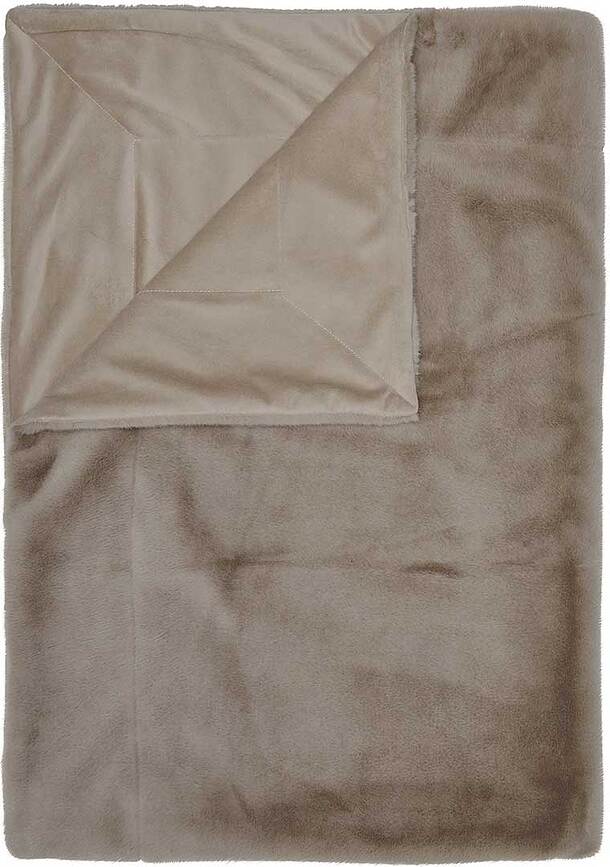 Furry Kunstfell-Decke 150 x 200 cm taupe