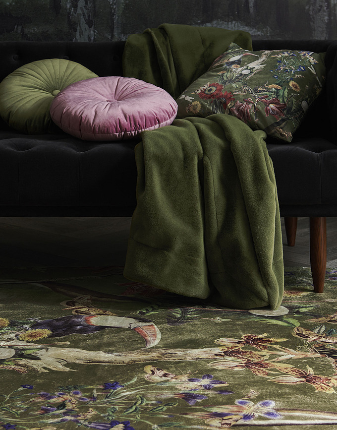 Furry Couverture en fausse fourrure, 150 x 200 cm, beige