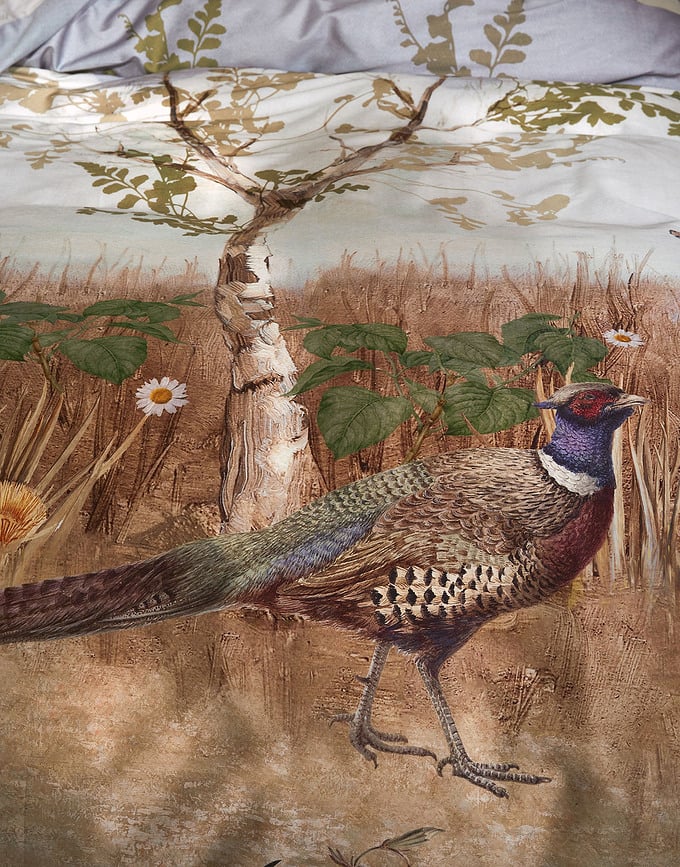 Georgia Posteljina 140 x 200 cm 70 x 90 cm bijelo-smeđa s patentom