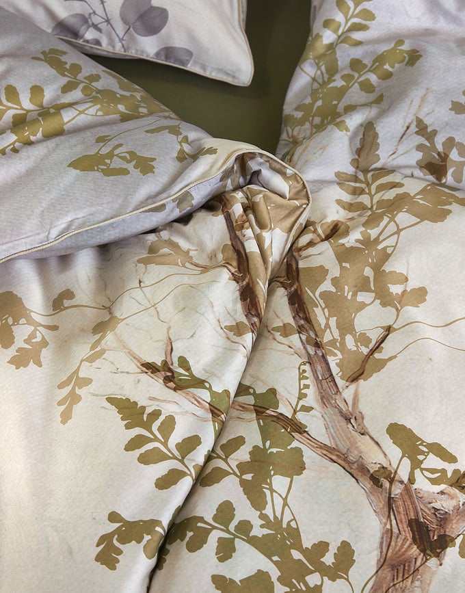 Georgia Posteljina 140 x 200 cm 70 x 90 cm bijelo-smeđa s patentom