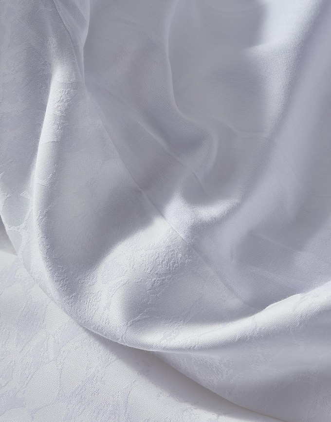 Gilian Parure de Lit 200 x 220 cm, blanche, fermeture à rabat, avec 2 taies d'oreiller 60 x 70 cm