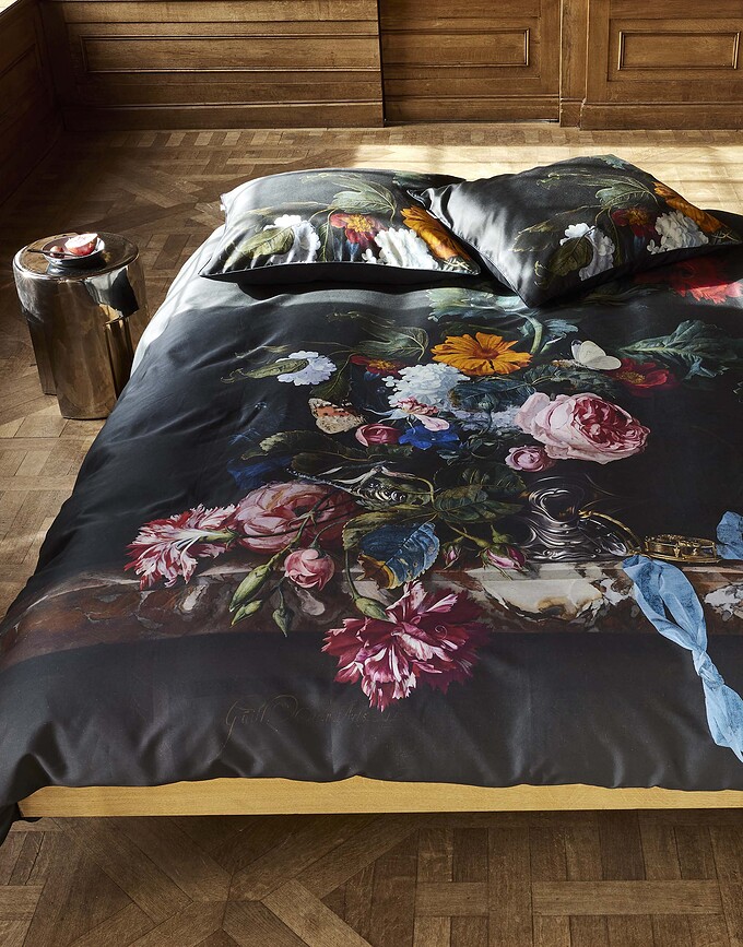 Gwendolyn Parure de Lit, 200 x 220 cm, vert foncé, avec 2 taies d'oreiller 60 x 70 cm, fermeture à rabat