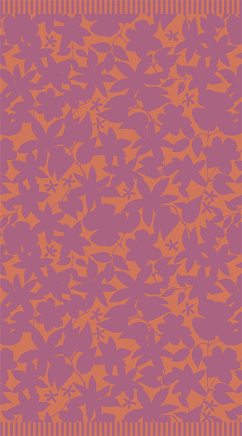 Imara Beach towel 100 x 180 cm violet-orange