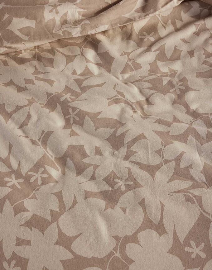 Imara Parure de Lit 140 x 200 cm, beige, avec taie d'oreiller 70 x 90 cm, fermeture éclair