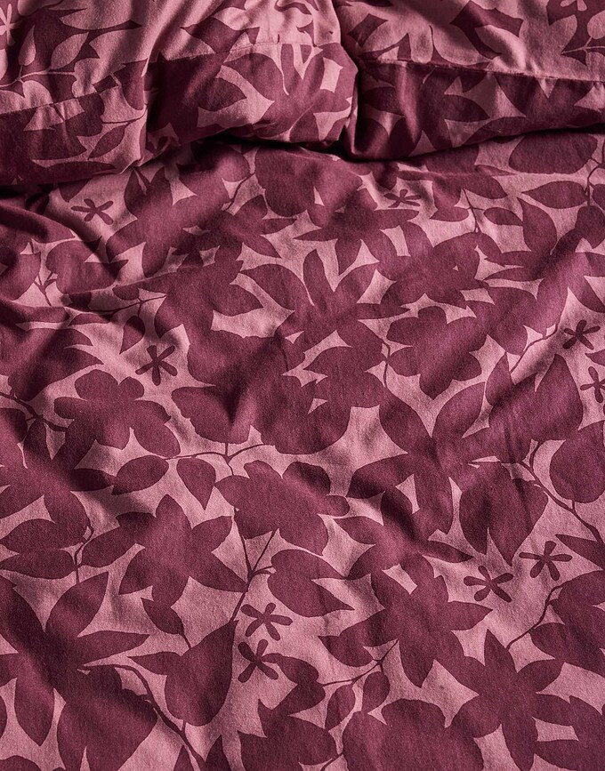 Imara Housse de couette avec fermeture éclair, 160 x 200 cm, bordeaux