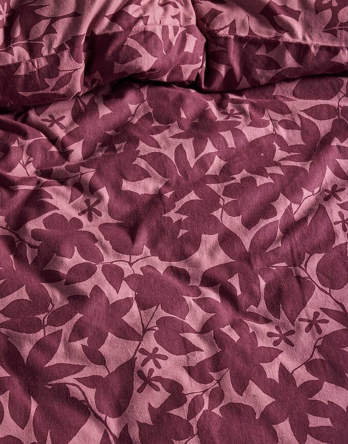 Imara Posteljina 155x220 cm bordo s patentnim zatvaračem i jastučnicom 80x80 cm