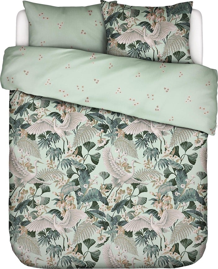 Juego de Cama Diem, 200 x 200 cm, pistacho, con 2 fundas de almohada 80 x 80 cm, cierre de cremallera