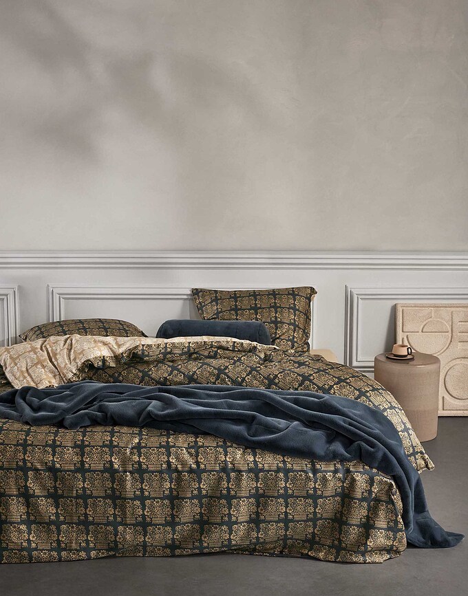 Juego de Funda Nórdica Luz, 200 x 200 cm, beige y gris, con 2 fundas de almohada de 80 x 80 cm, cierre de cremallera