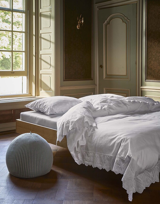 Juego de Funda Nórdica Maen, 260 x 220 cm, blanca, con 2 fundas de almohada 60 x 70 cm, cierre de solapa