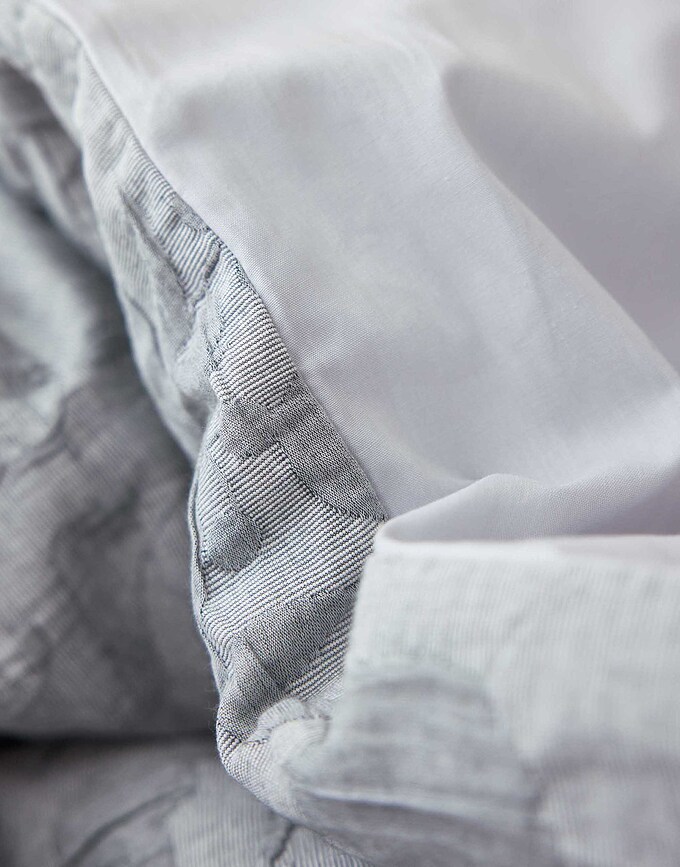 Juego de Funda Nórdica Maribel, 240 x 220 cm, gris, cierre de solapa, con 2 fundas de almohada 60 x 70 cm