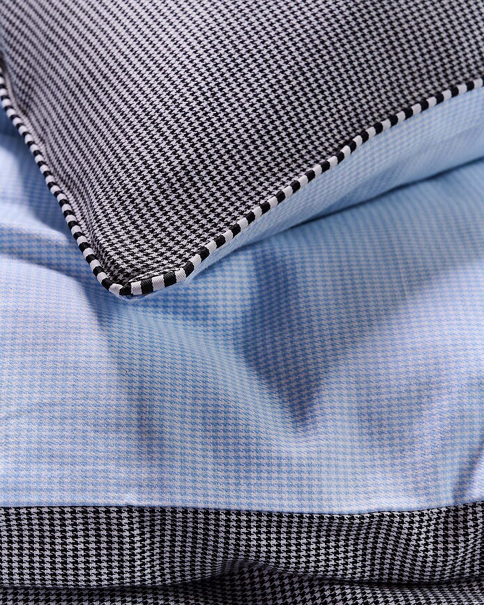 Funda Nórdica Pied de Cool, 200 x 220 cm, negra, cierre de solapa, Set de 3 piezas (2 fundas de almohada 60 x 70 cm)