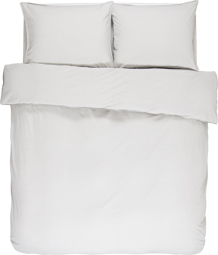 Juego de Funda Nórdica Guy, 200 x 200 cm, blanca, con 2 fundas de almohada 80 x 80 cm, cierre de cremallera