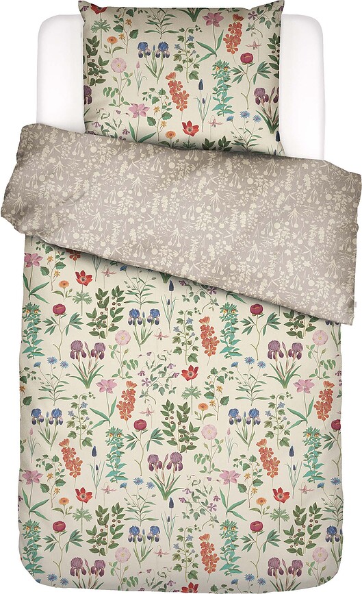 Juego de Funda Nórdica Marigold 135 x 200 cm, vainilla, con funda de almohada 80 x 80 cm, cierre de solapa