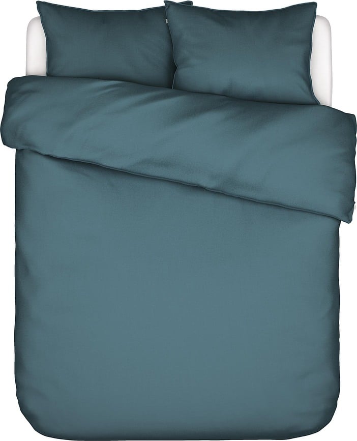 Juego de Funda Nórdica Minte, 200 x 200 cm, azul grisáceo, cierre de cremallera, 2 fundas de almohada 80 x 80 cm