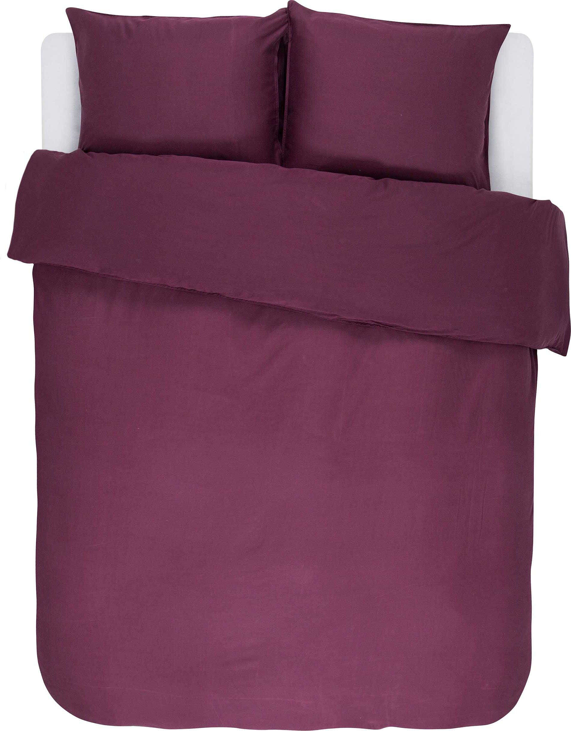 Juego de Funda Nórdica Minte, 240 x 220 cm, burdeos, con 2 fundas de almohada 60 x 70 cm, cierre de solapa Juego de Funda Nórdica Minte, 240 x 220 cm, burdeos, con 2 fundas de almohada 60 x 70 cm, cierre de solapa