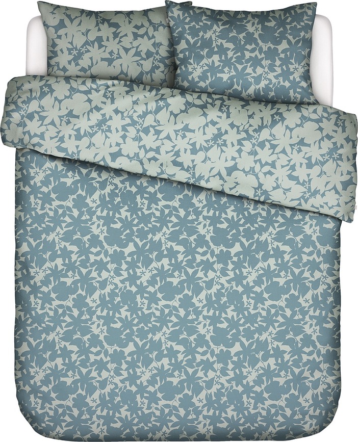 Juego de Funda Nórdica Sora, 200 x 220 cm, azul, con 2 fundas de almohada 60 x 70 cm, cierre de solapa