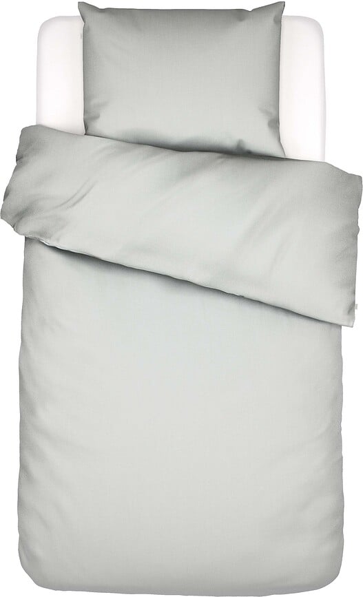 Juego de Funda Nórdica Zeva, 140 x 220 cm, gris claro, cierre de solapa, con funda de almohada 60 x 70 cm