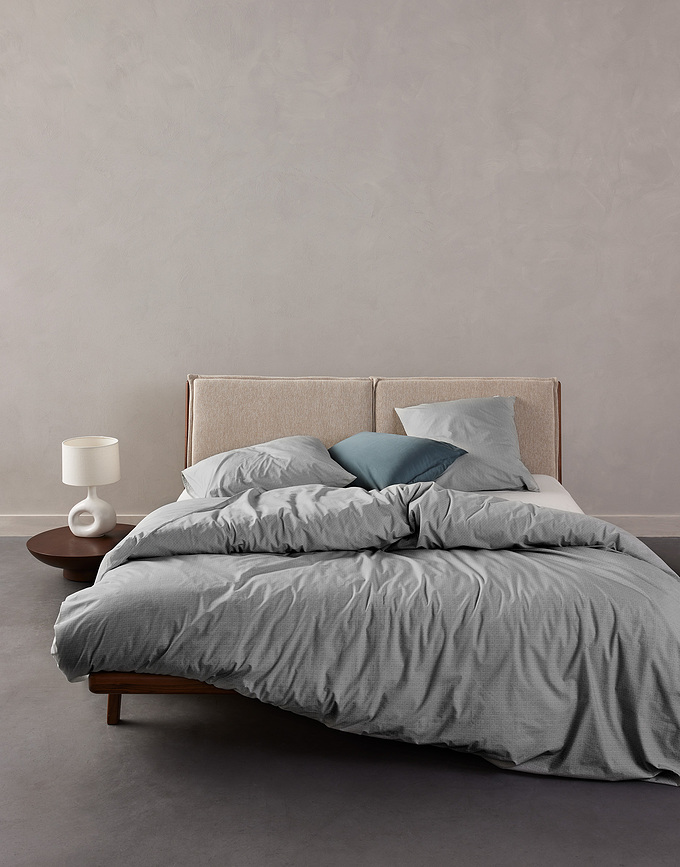 Jule Taies d'Oreiller 50 x 70 cm, grises, Lot de 2