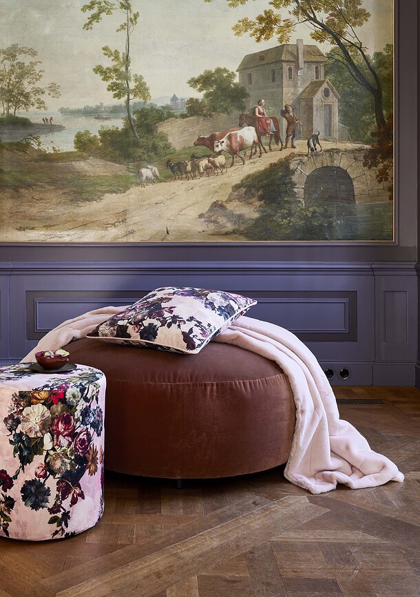 Karli Coussin décoratif 50 x 50 cm, rose