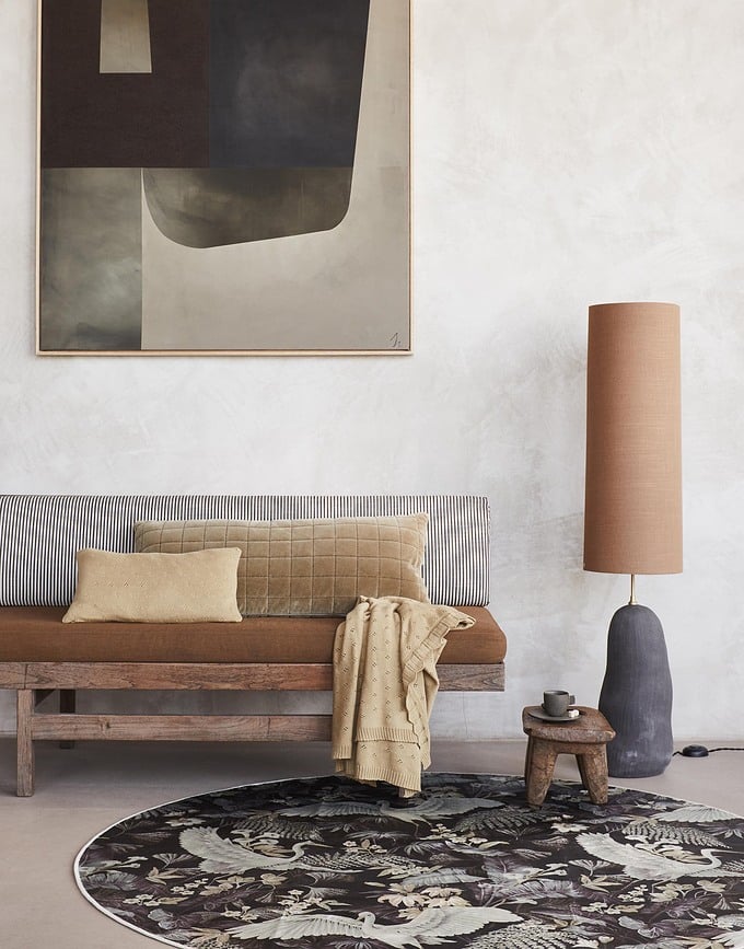 Knitted Ajour Deka 130 x 170 cm žuta