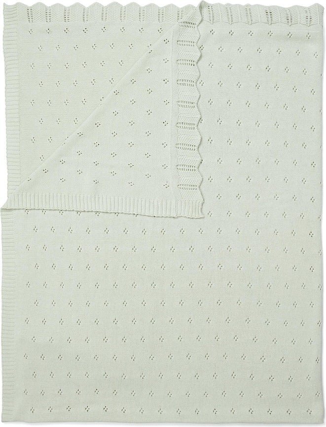 Knitted Ajour Κουβέρτα, 130 x 170 cm, ανοιχτό πράσινο