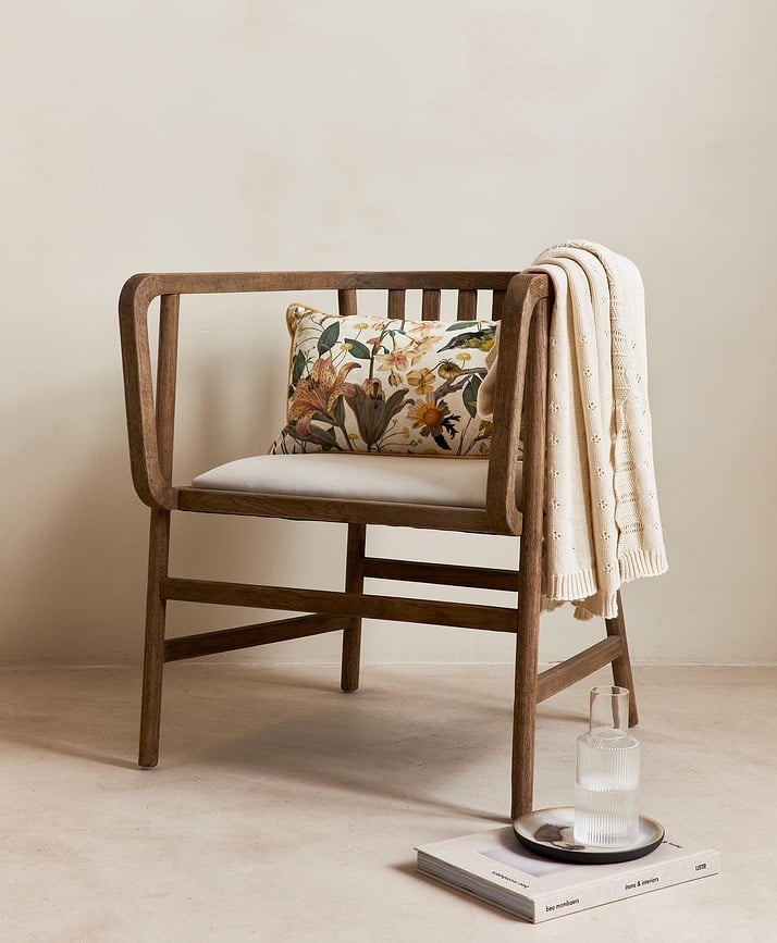 Knitted Ajour Plaid 130 x 170 cm, blanc