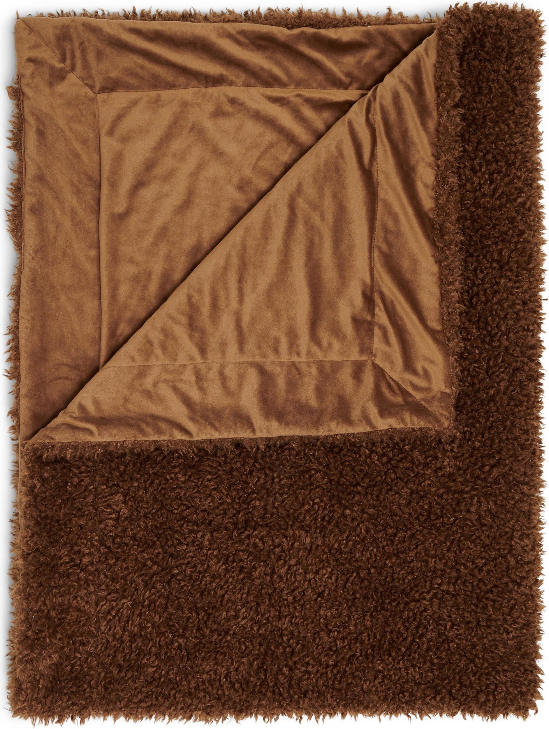 Koc futrzany Shelley 150 x 200 cm kawowy