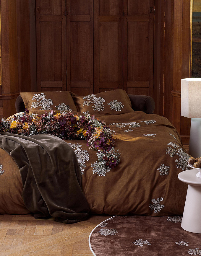 Lauren Σετ Παπλωματοθήκης 240 x 220 cm, κανελί, με 2 μαξιλαροθήκες 60 x 70 cm, κλείσιμο με φάκελο