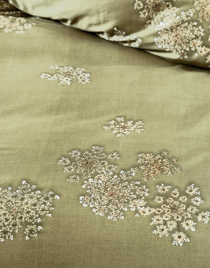 Lauren Posteljnina, 155 x 220 cm / 80 x 80 cm, svetlo zelena, zapiranje na zadrgo