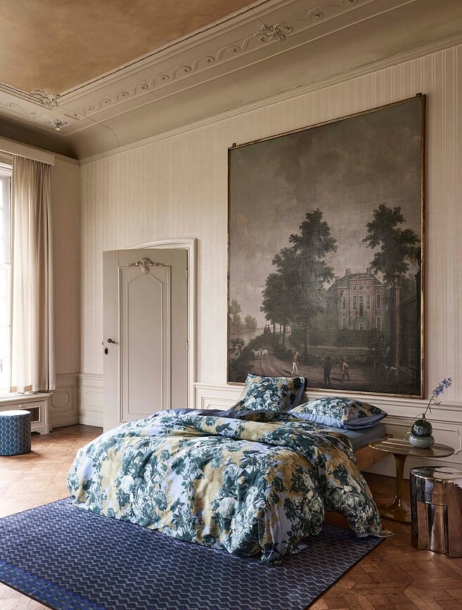 Leila Σετ Παπλωματοθήκης, 260 x 220 cm, πράσινο-μπλε, με 2 μαξιλαροθήκες 60 x 70 cm, με κλείσιμο φακέλου