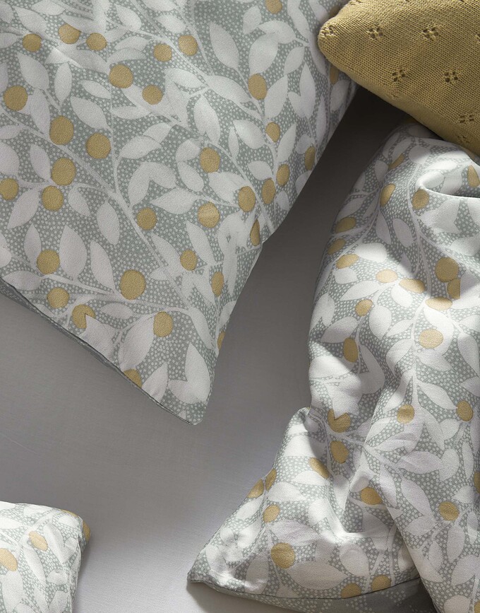 Lenthe Σετ Παπλωματοθήκη 140 x 200 cm, ανοιχτό γκρι, με Μαξιλαροθήκη 70 x 90 cm, με φερμουάρ